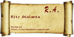 Ritz Atalanta névjegykártya